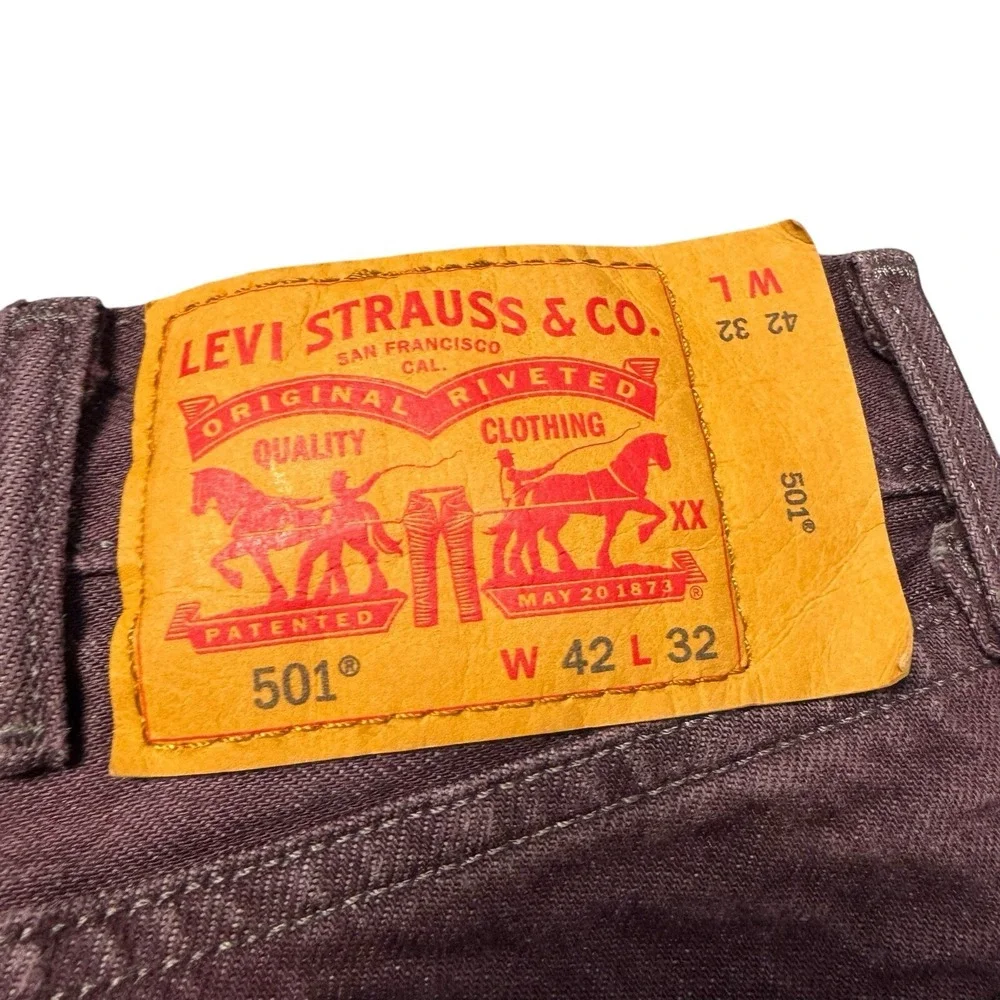 Levis 501xx Jeans Mens 40x30 White Oak Cone Denim Straight Button Fly‎